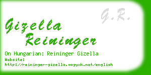gizella reininger business card